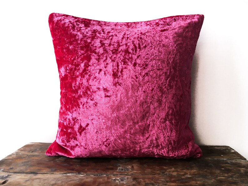 Hot Pink pillow cover 20x20 Lumbar Pillow Fuchsia Velvet Etsy