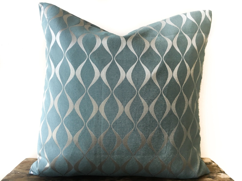 Teal Pillow cover 26x26 Euro sham Teal Grey Throw pillow Etsy