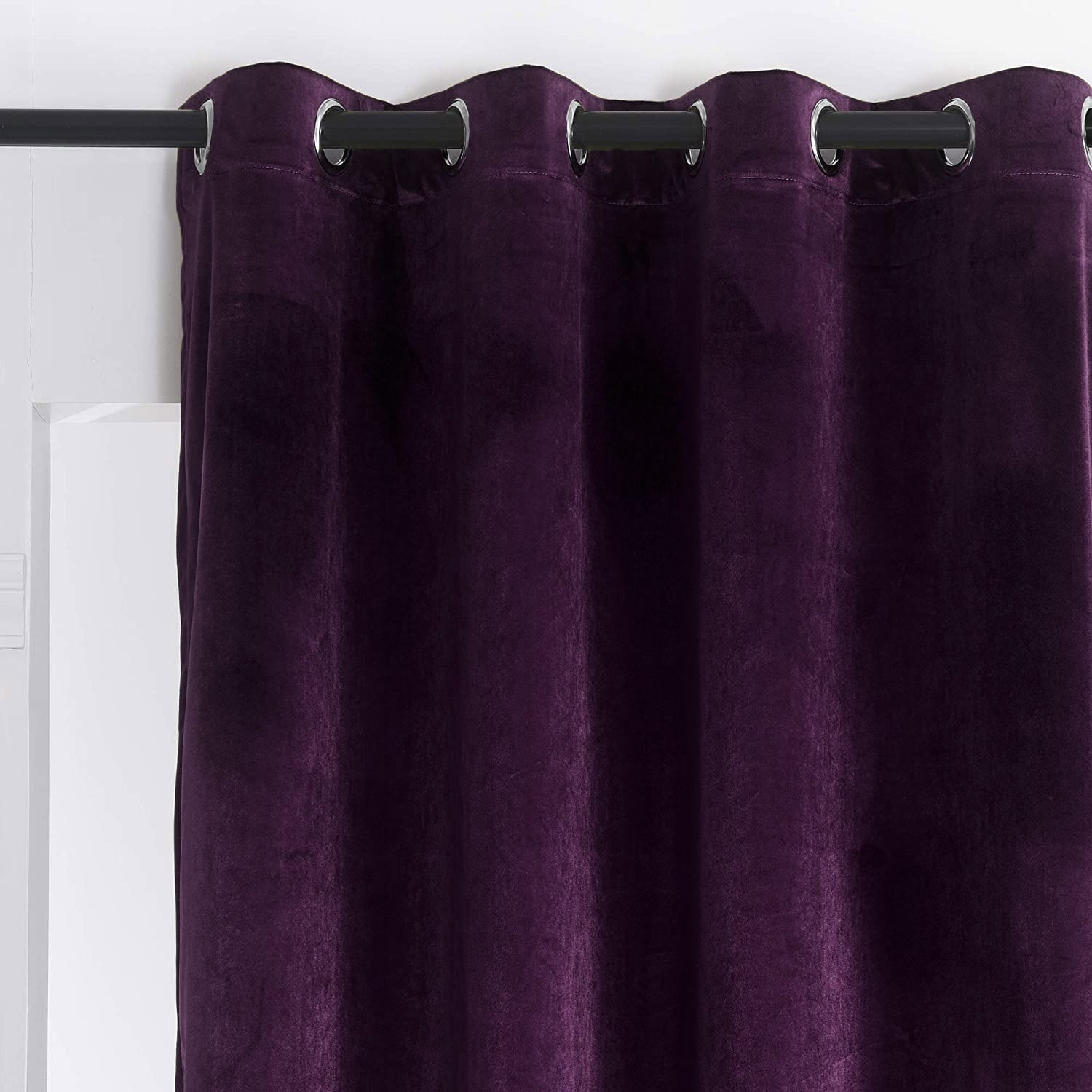 Purple Eggplant Curtains Bedroom Curtains Rod Pocket Window Etsy