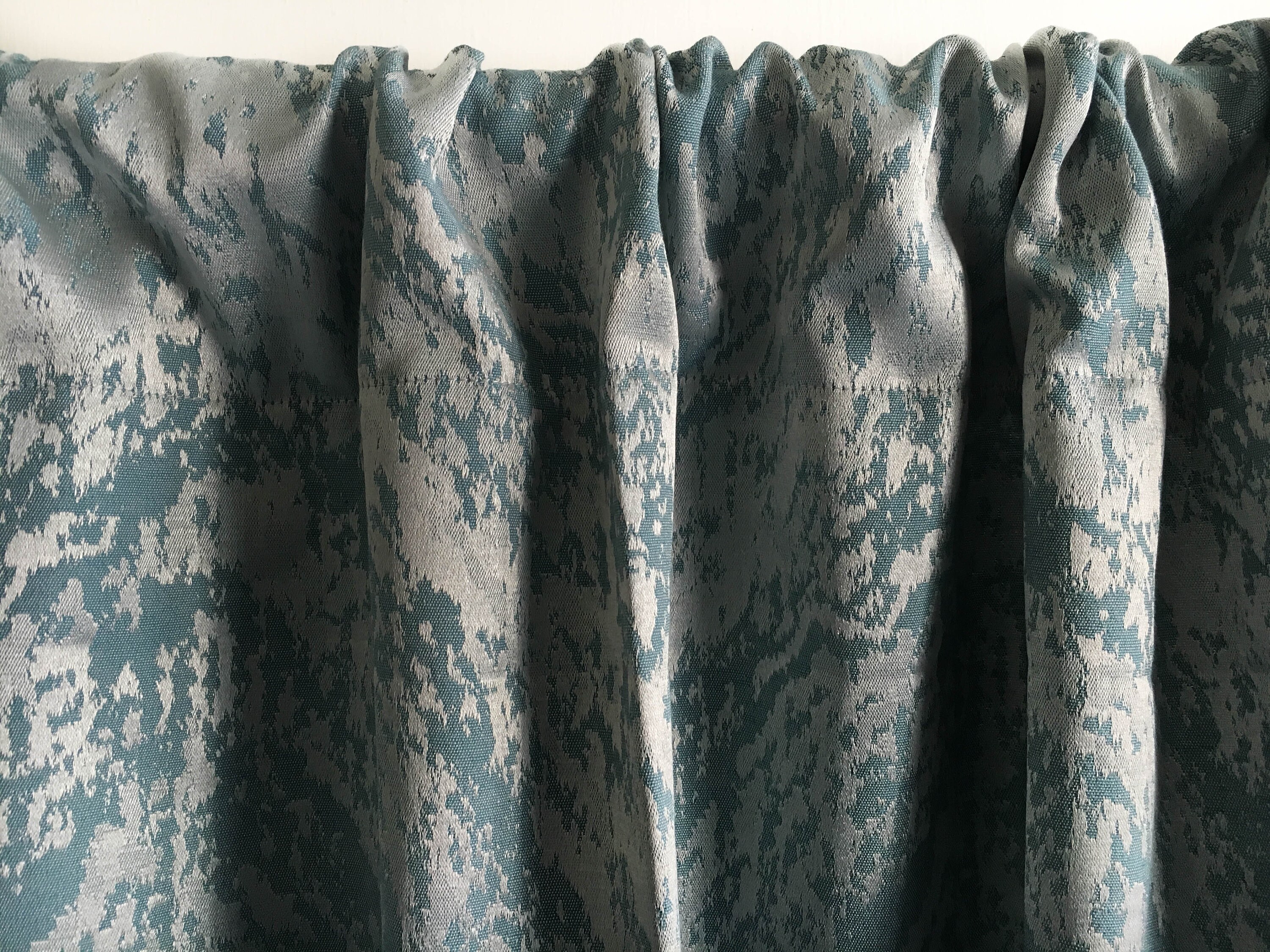 Metallic Teal curtain panels Blackout curtains Window Etsy