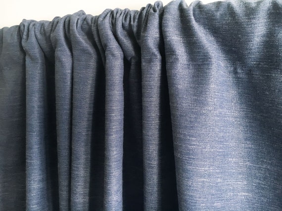 Indigo Curtain Panels Blackout Curtain Window Curtains Etsy