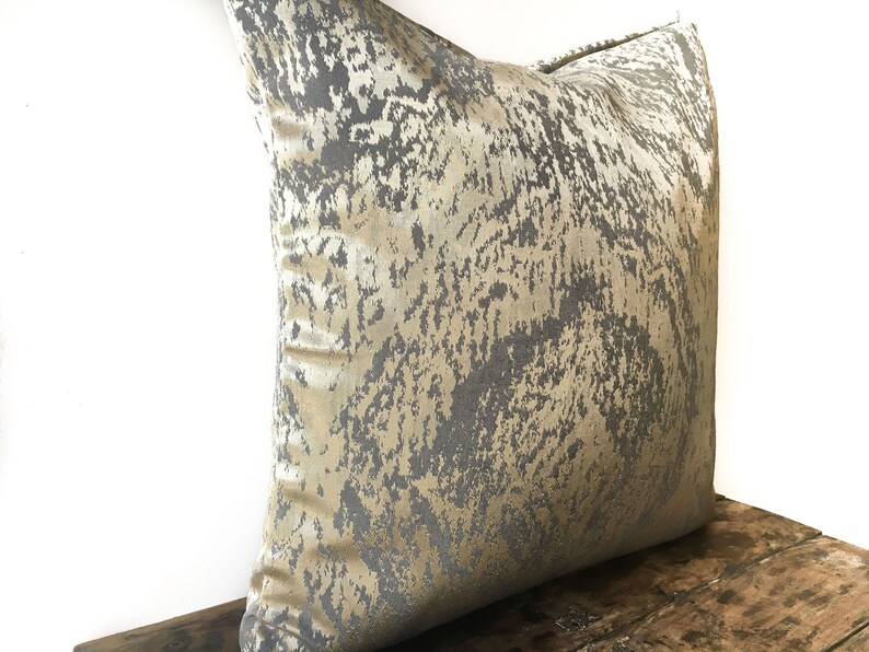 Vintage Gold Pillow cover 26x26 Euro sham Gold Gray Throw Etsy