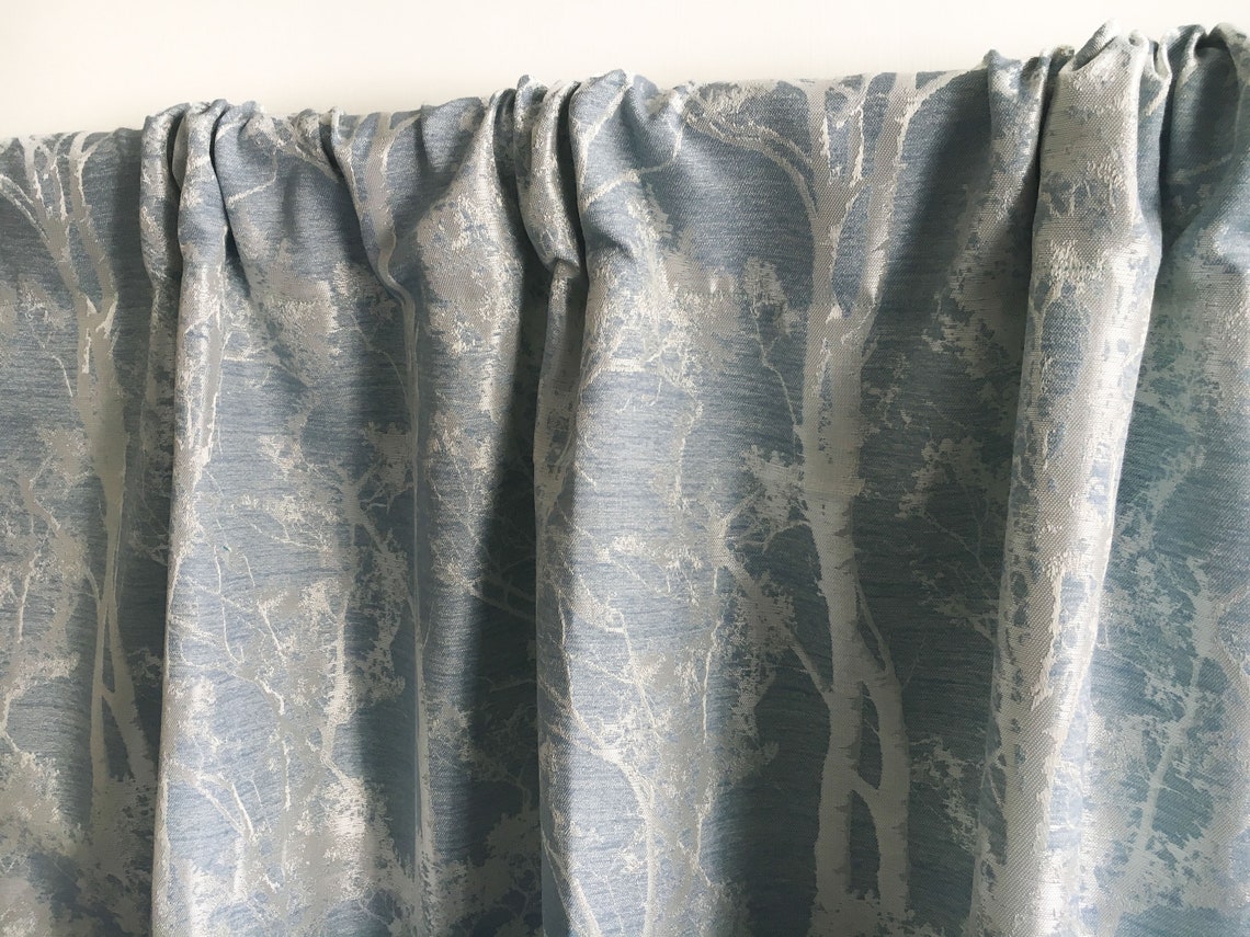 Steel Blue Curtains Silk Curtain Panels Blackout Curtains Etsy