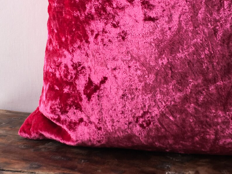 Hot Pink pillow cover 20x20 Lumbar Pillow Fuchsia Velvet Etsy