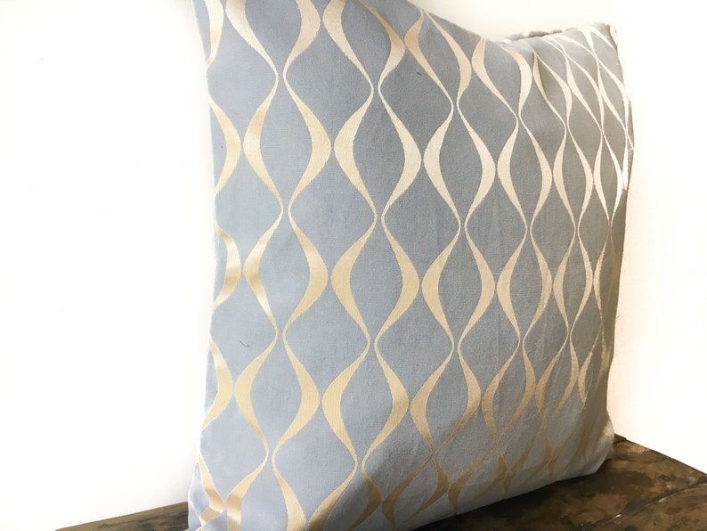 Grey Gold Woven Pillow cover 26x26 Euro sham Gray throw pillow Etsy