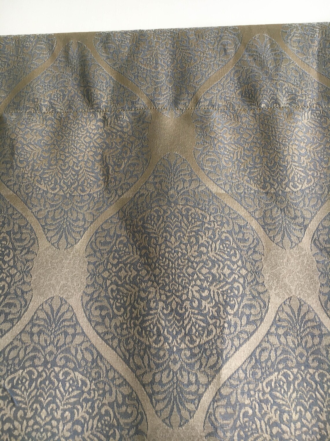 Gold Damask curtain panels 84 96 108 120 130 inch Moroccan Etsy