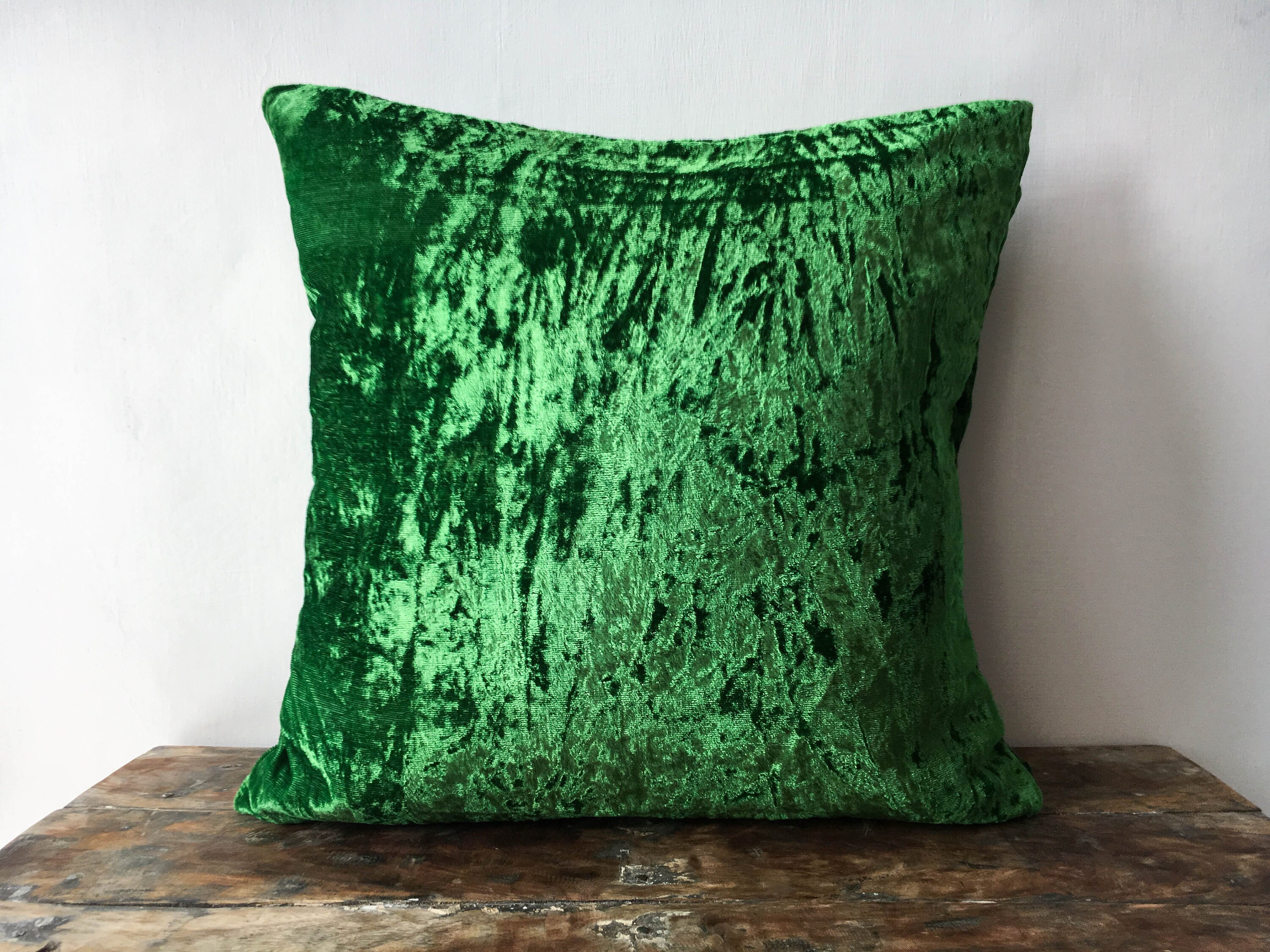 Emerald Green Velvet pillow cover 20x20 throw pillow 16x16