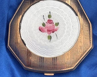 Compacto Elgin antiguo/vintage con guilloché