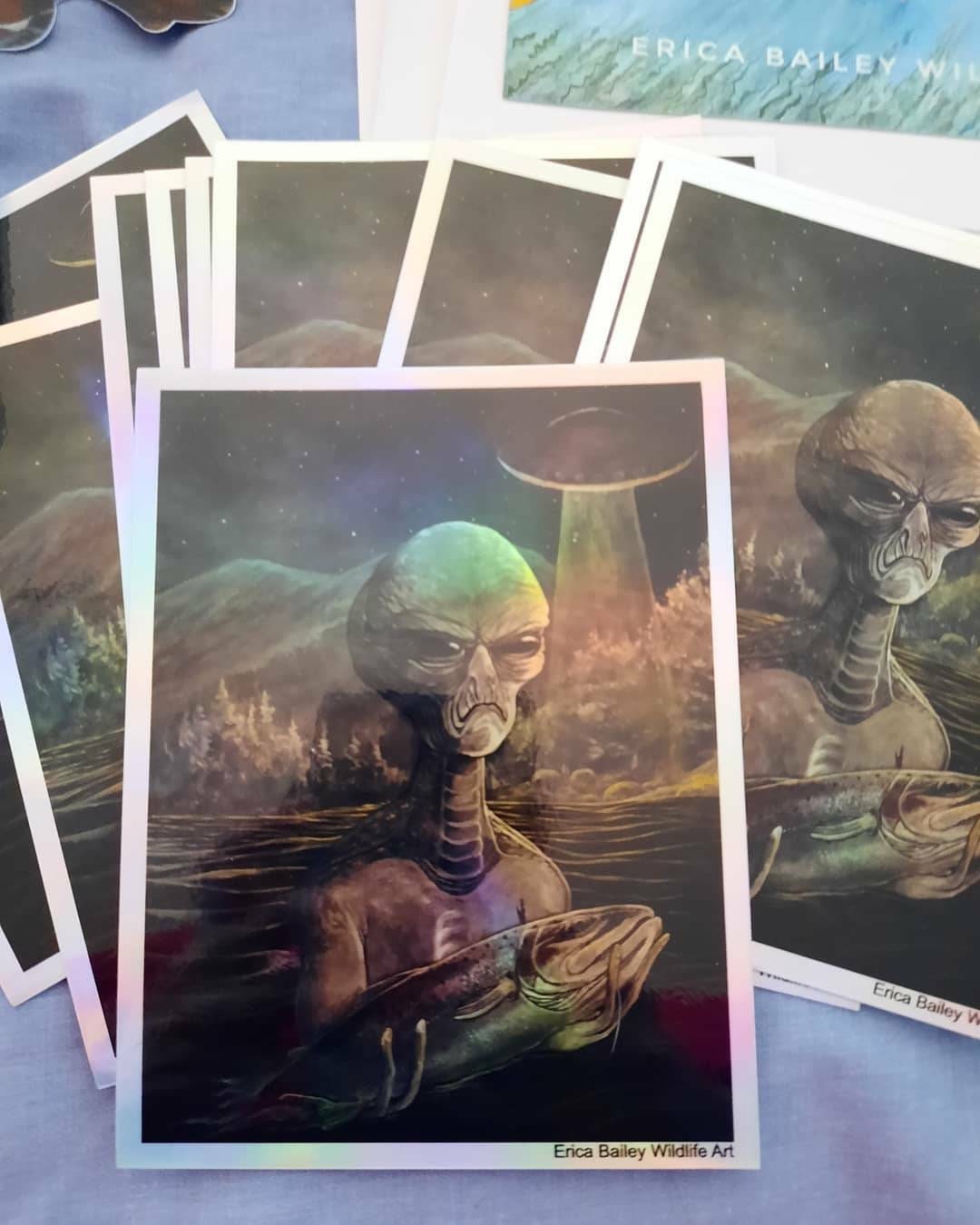 Alien Steelhead Fishing Bumper Stickers - Etsy