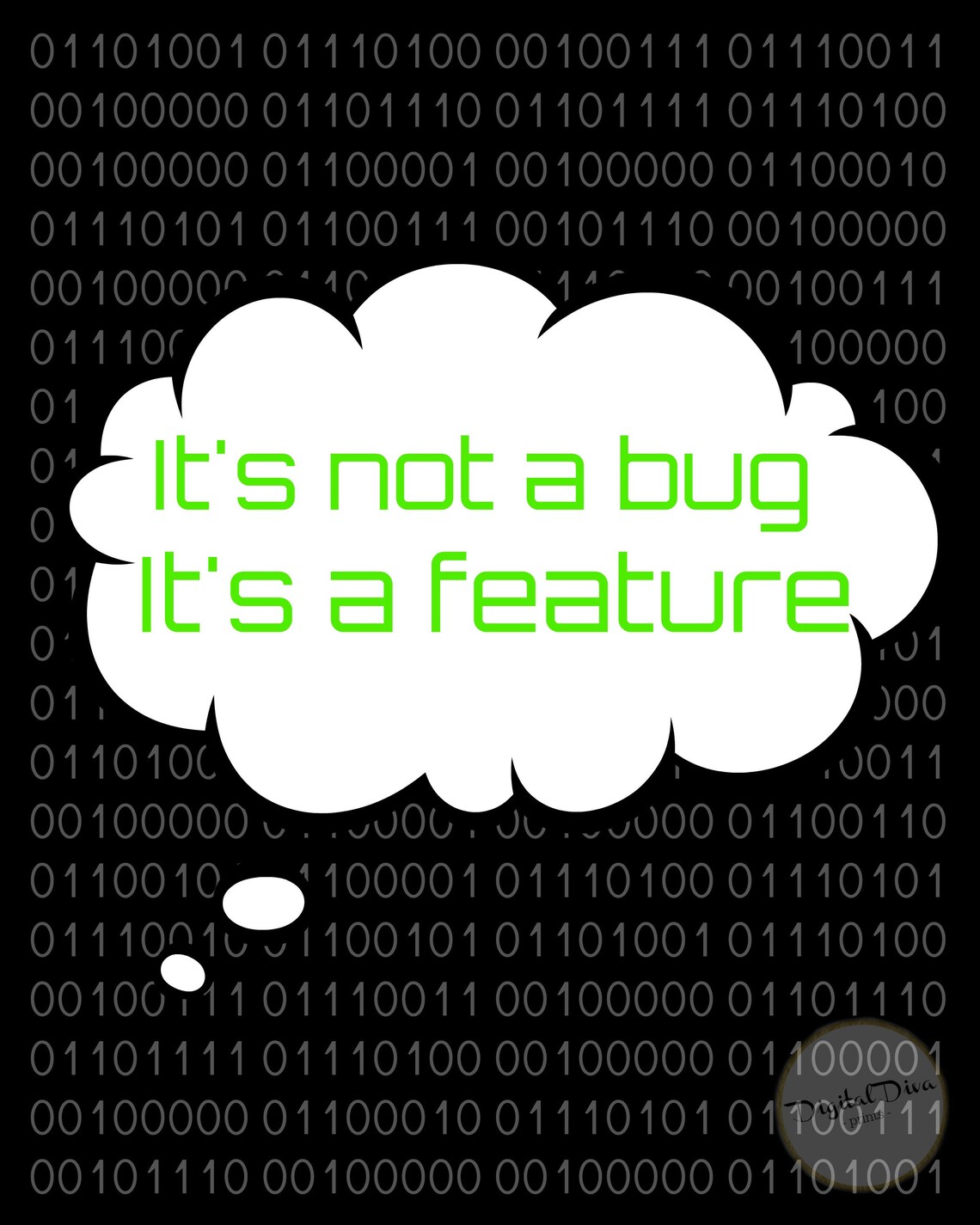 It's Not a Bug It's a Feature Instant Download | Etsy