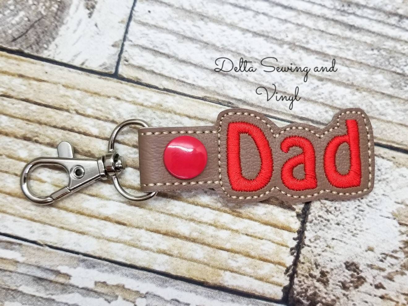 Dad Keychain Daddy Key Fob Father Keychain Grandpa Etsy