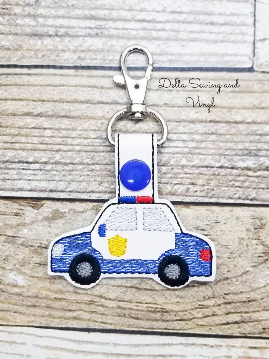 Police Car Keychain, Police Officer Key Fob, Policeman Backpack Zipper