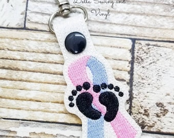Miscarriage/Infant Loss Remembrance Keychain,  Miscarriage Gift, Pregnancy Loss Key Fob, Angel Baby Keychain, Rainbow Baby, Stillborn Memory