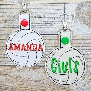 Volleyball Keychain, Volleyba Key Fob, Volleyball Team Accessory, Volleyball Bag Tag, Volleyball Team Key Fob, Volleyball Coach