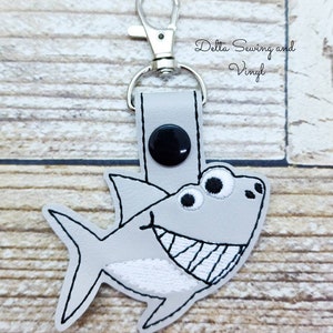 Shark Keychain, Shark Gift, Shark Key Fob, Shark Charm, Gifts for Boys, Ocean Keychain, Whale Key Fob
