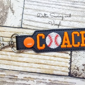 Baseball Coach Keychain, Coach Key Fob, High School Baseball Keychain, College Baseball, Coach Gift, Baseball Coach Gift
