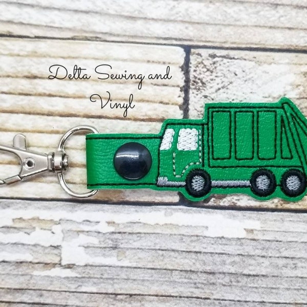 Garbage Truck Keychain, Garbage Man Gift, Garbage Truck Bag Tag, Trash Truck Keychain, Trash Day, Big Truck, 18 Wheeler, Bulldozer