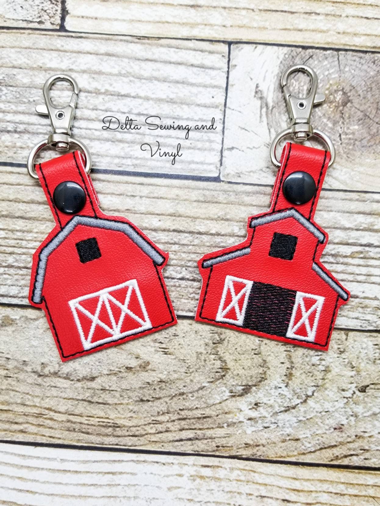 Barn Keychain Barn Key Fob Farm Zipper Pull Farm Animal Etsy