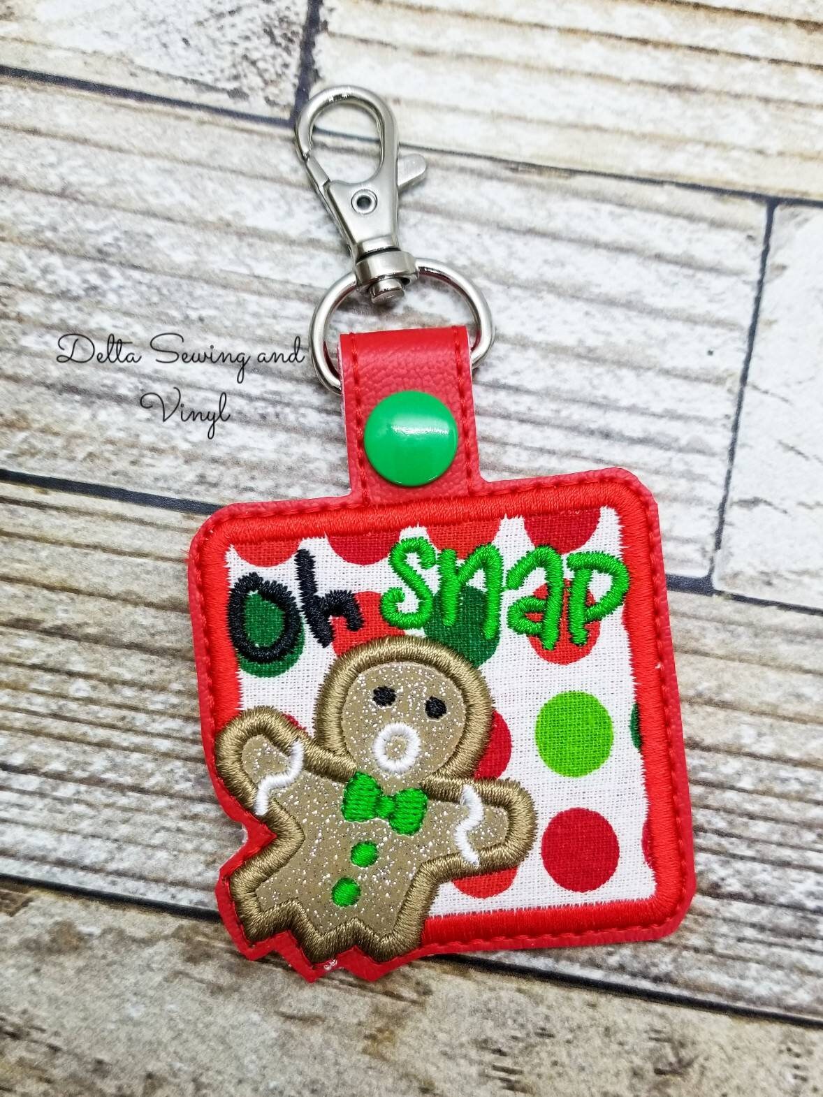 Gingerbread Man Keychain Gingerbread Key Fob Christmad Etsy