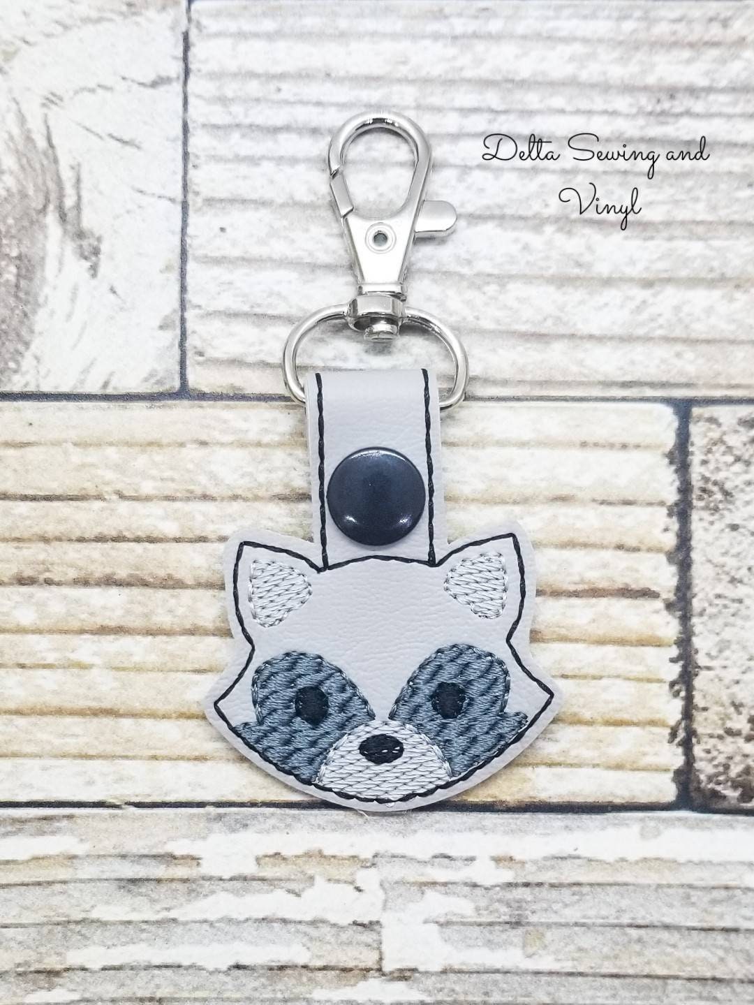 Raccoon Keychain, Trash Panda Key Fob, Coon Charm, Animal Keychain ...