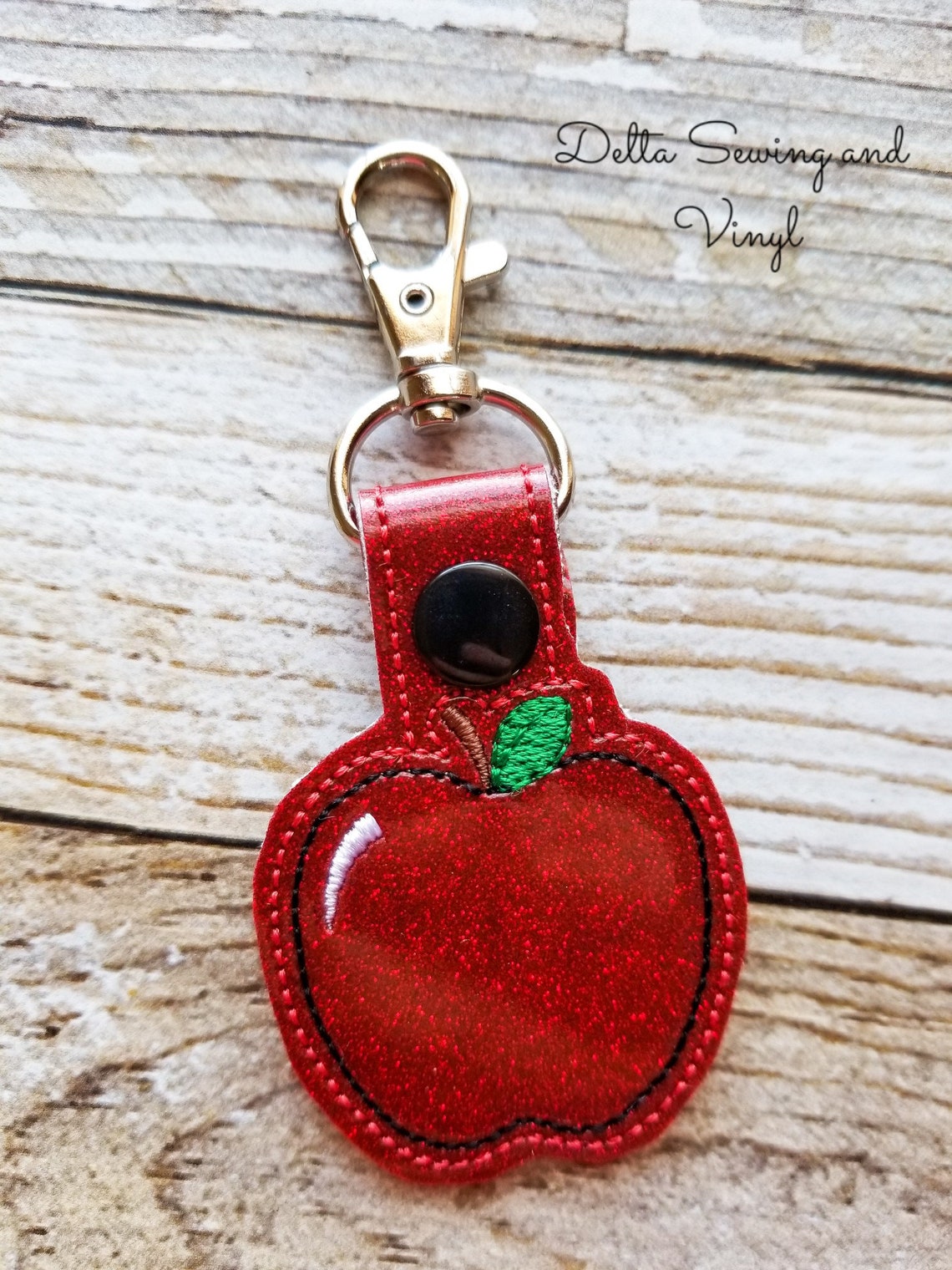 Apple Keychain Apple Key Fob Teacher Gift Apple Charm Etsy