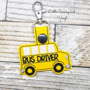 School Bus Keychain, School Bus Key Fob, Bus Driver Gift, Back to School Gift