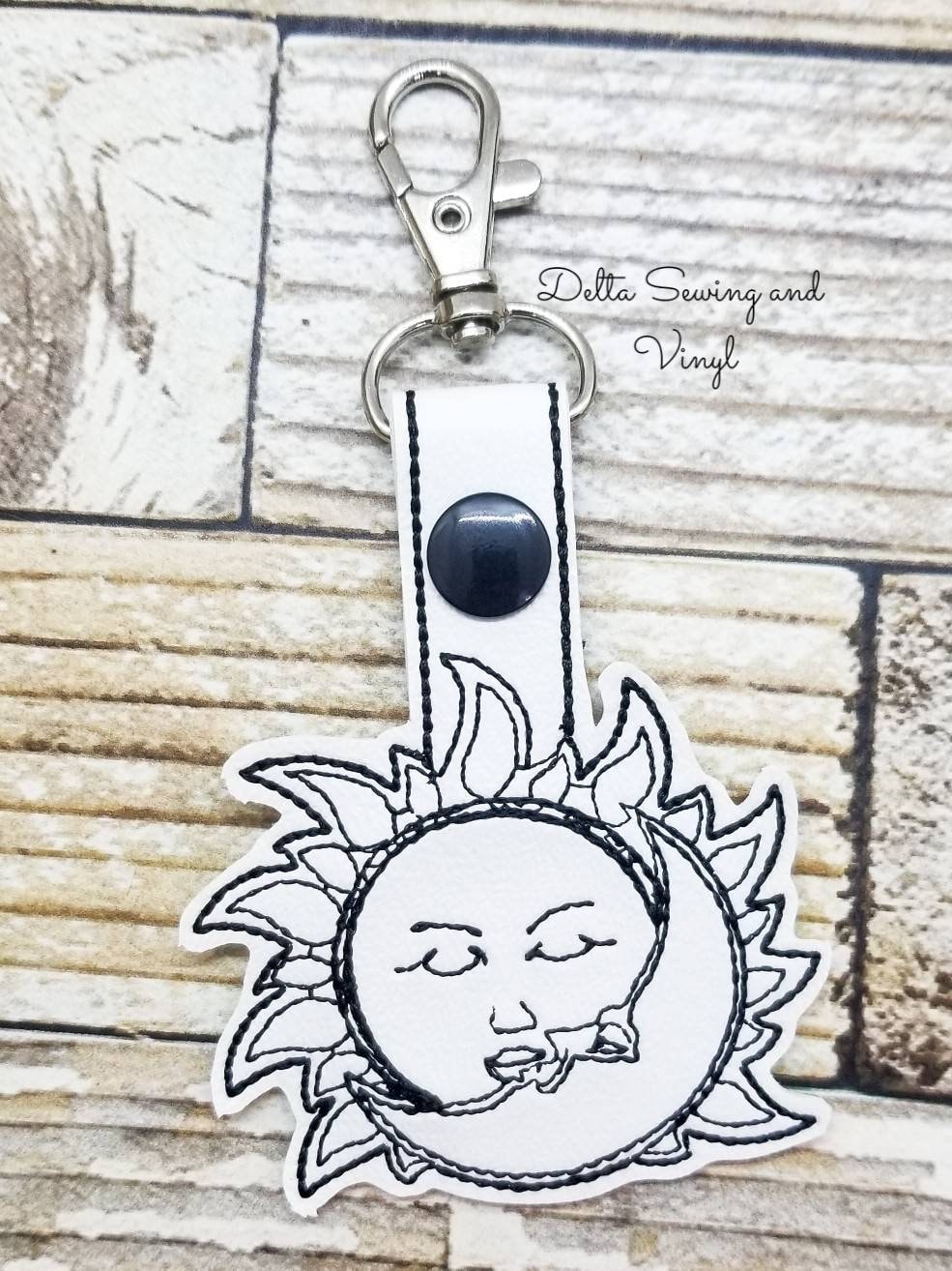 Sun and Moon Keychain Day/night Key Fob Space Charm Star Etsy