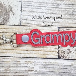Grampy Keychain, Grampy Key Fob, Grandfather, Grandpa, Pop, Poppa, Papaw, Grammy, Grandma, Mimi, Nonna, Nana, Grandparent, Gigi