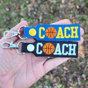 Basketball Coach Keychain, Basketball Key Fob, Basketball Coach Gift, Sports Keychain, High School Basketball, College Basketball, Sports