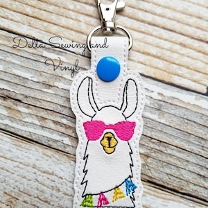 Llama Keychain, Llama Key Fob, Llama Snap Tab, Llama Charm, Llama Zipper Pull, Llama Lovers Gift