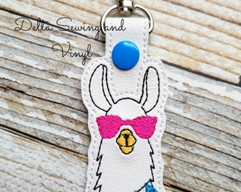 Llama Keychain, Llama Key Fob, Llama Snap Tab, Llama Charm, Llama Zipper Pull, Llama Lovers Gift