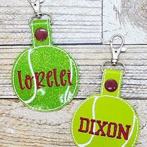 Tennis Keychain, Tennis Team Key Fob, Tennis Accessory, Tennis Team Bag Tag, High School Tennis Team Keychain, Tennis Player Key Fob