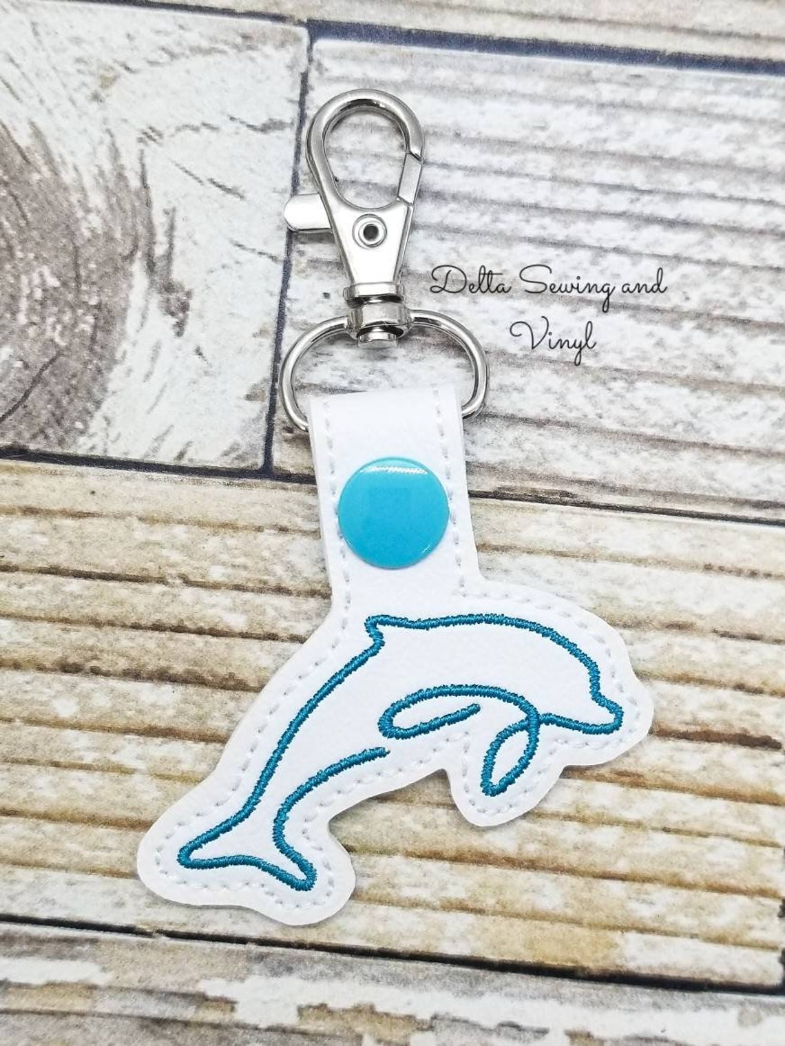 Dolphin Keychain Dolphin Key Fob Ocean Charm Beach Etsy