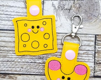 Macaroni and Cheese BFF Keychain Set, Best Friends Gift, Mac and Cheese Pair, Best Friends Forever Key Fob Set