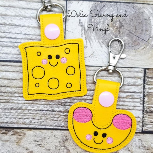 Macaroni and Cheese BFF Keychain Set, Best Friends Gift, Mac and Cheese Pair, Best Friends Forever Key Fob Set