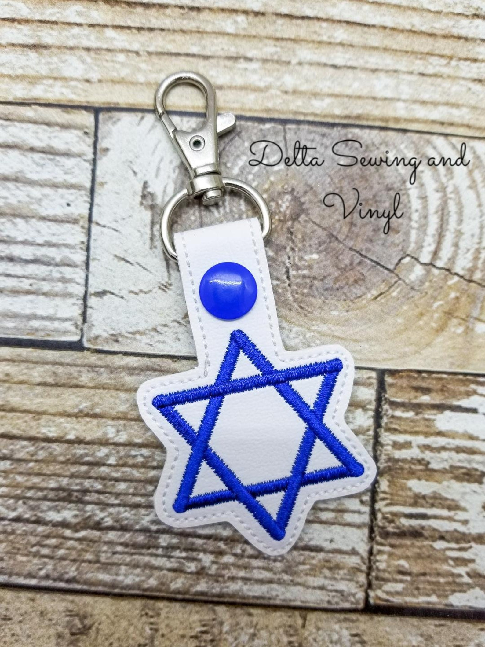 Star of David Keychain Religious Key Fob Jewish Keychain - Etsy