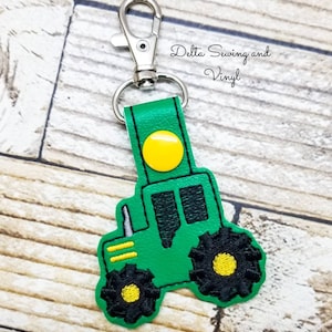 Tractor Keychain, Tractor Snap Tab, Tractor Key Fob, Tractor Charm