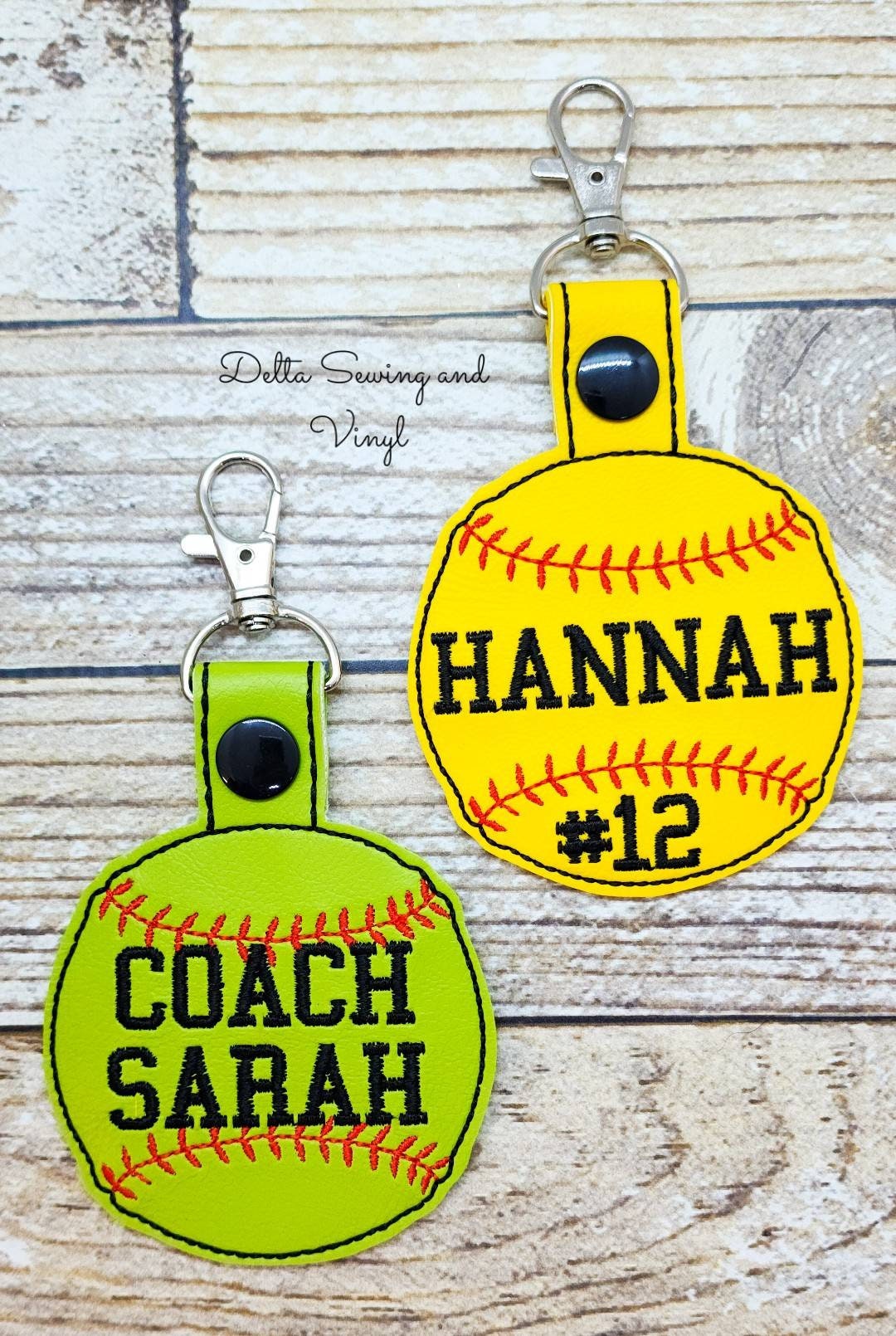 Softball Keychain Softball Team Softball Team Bag Tag Etsy