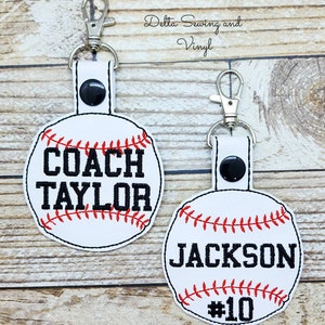 Baseball Keychain, Baseball Team Bag Tag, Baseball Team, Baseball Bat Bag Nametag, Personalized Sports Bag Tag, Custom Baseball Nametag