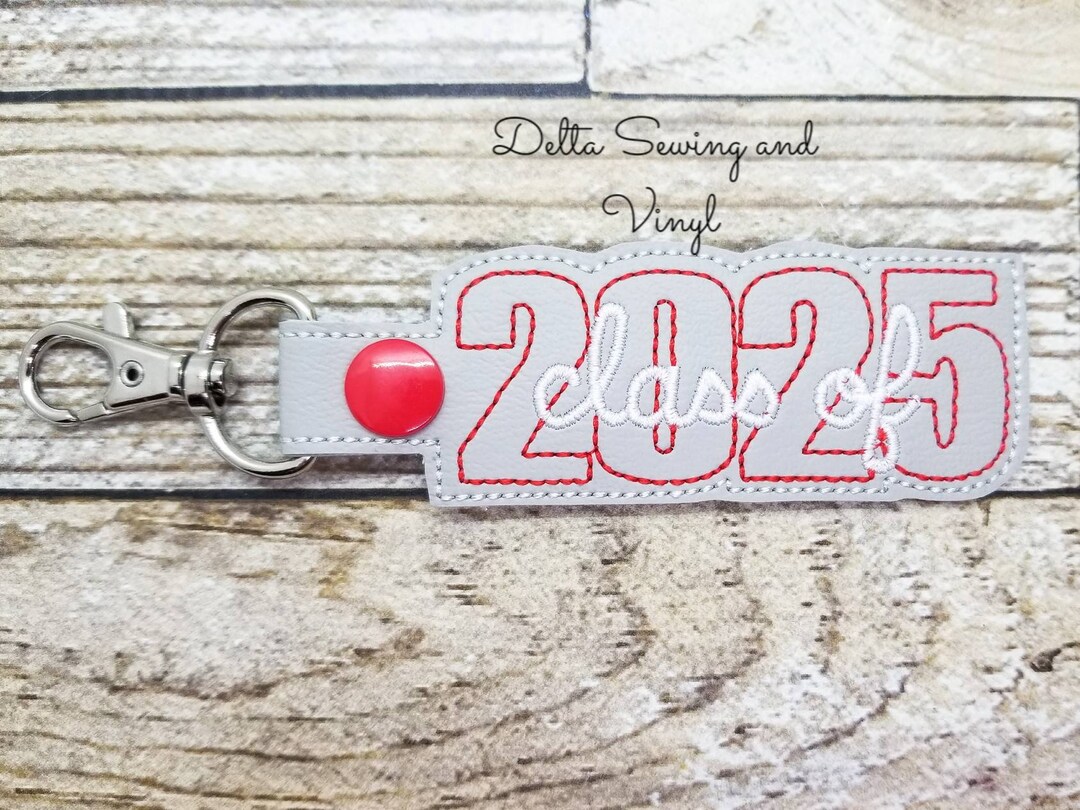 Class of 2025 Keychain, 2025 Key Fob, Graduation Gift, Senior Charm