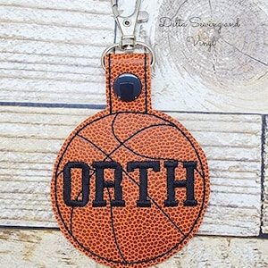 Basketball Keychain, Basketball Team Key Fob, Basketball Accessory, Basketball Team Bag Tag, Basketball Team Keychain, Basketball Player