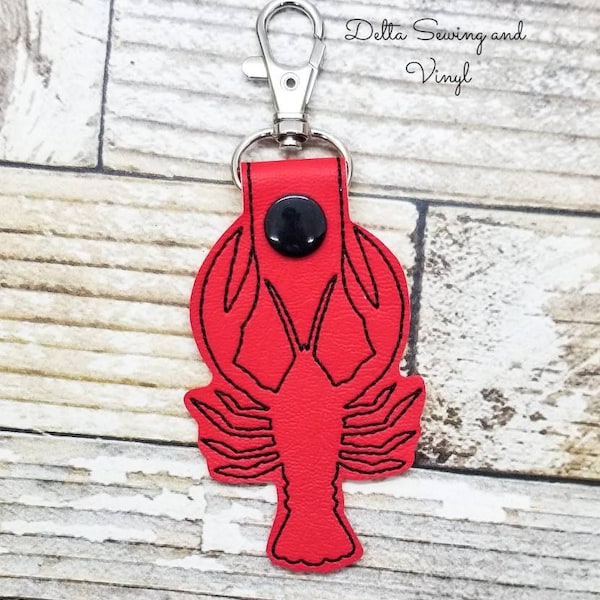 Crawfish Keychain, Crawdad Charm, Mud Bug Key Fob, Louisiana Crawfish, Crawfish Boil Gift, Crawdad Keychain