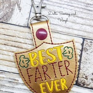 Best Farter Ever Keychain, Father&#39;s Day Keychain, Gift for Dad, Gag Gift for Dad