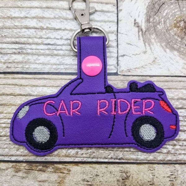 Car Rider Keychain, Afterschool Keychain, Back to School, Backpack Charm, Bus Rider Keychain