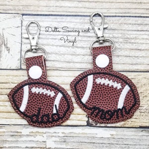 Football Mom Keychain, Football Dad Key Fob, Football Mom, Football Dad, Sports Keychain, Sports Key Fob, High School Football