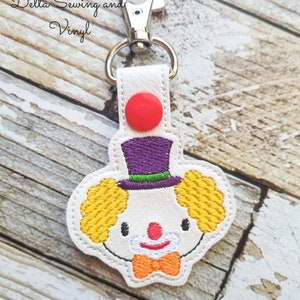 Clown Keychain, Clown Snap Tab, Clown Charm, Clown Zipper Pull