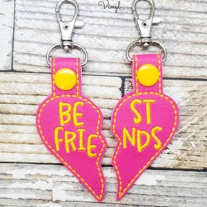 Best Friends BFF Keychain Set, Best Friends Forever Set, Best Friend Keychains, Girlfriend Charms, Bestie Keychain, Girlfriend Gift