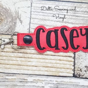 Personalized Name Keychain, Monogram Key Fob, Custom Name Snap Tab, Monogram Charm, Name Zipper Pull, Gift for Girls