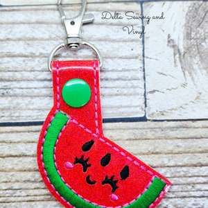 Watermelon Key Fob, Watermelon Keychain, Summer Charm, Fruit Zipper ...