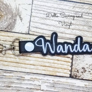 Personalized Name Keychain, Monogram Key Fob, Custom Name Snap Tab, Monogram Charm, Name Zipper Pull, Gift for Girls